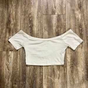 Brandy Melville Cropped Off The Shoulder Top